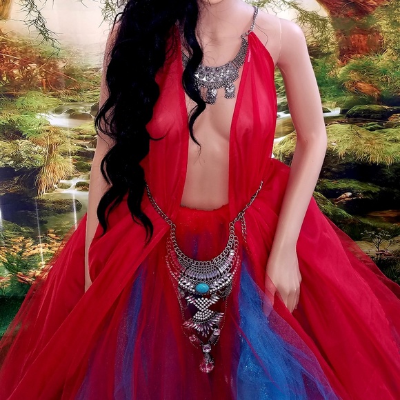 RAVEN Indian Tribal Inspired Boho Bridal Wedding Ballgown